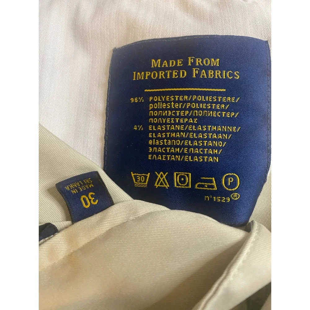 Polo Ralph Lauren Performance Khaki Stretch Classic Fit Men's size 30 shorts